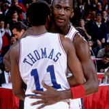 Isiah Thomas y Michael Jordan