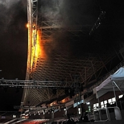 Msica, baile y... un incendio en el estadio! inauguran los Juegos Centroamericanos