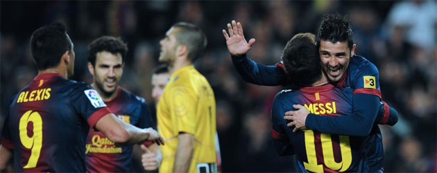 Villa: Estoy feliz por participar con Messi en los tres goles