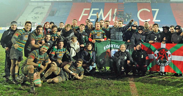 Gernika celebr por todo lo alto el triunfo en Rovigo en la Challenge Cup
