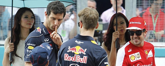 Alonso, sobre el pique Webber-Vettel: No les vuelvo a dejar solos