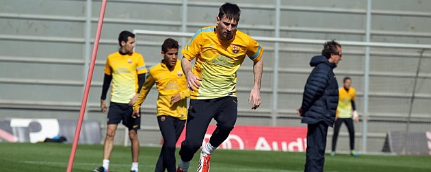 Messi is already kicking a ball