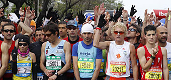 Kiprop y la espaola Vanessa Veiga ganan el maratn de Madrid