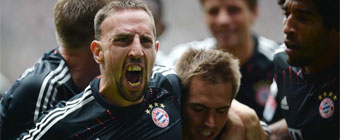 Ribery lidera una gran remontada del Bayern antes de la final de Champions