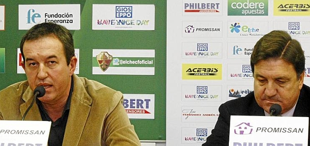 Juan Anguix y Jos Sepulcre, en una rueda de prensa conjunta en diciembre del ao pasado / Manuel Lorenzo (Marca)