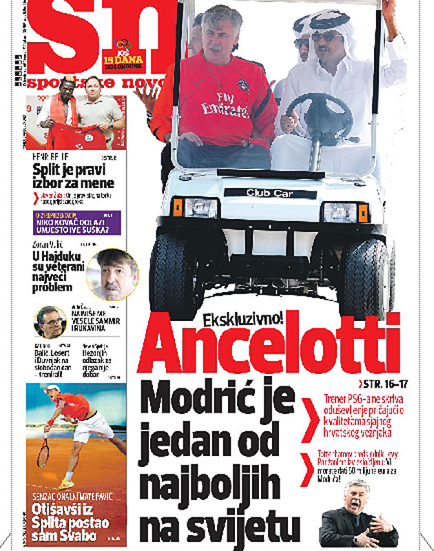 Edicin del diario croata Sportske Novosti del pasado 12-7-13.