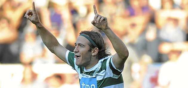 Diego Capel celebra un gol con el Sporting de Portugal / AFP