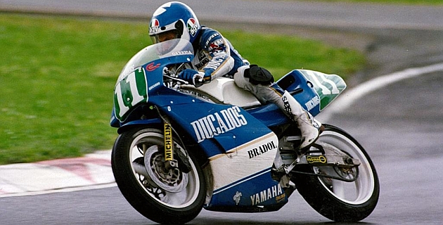 Garriga, en uno de los entrenamientos del Gran Premio de Suecia de 1988 / FOTO: MARCA.