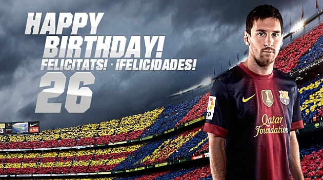  El Barça felicita a Messi por su cumpleaños