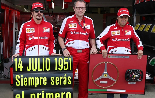 Fernando Alonso, Stefano Domenicali y Felipe Massa homenajean a Gonzlez / RV RACING PRESS