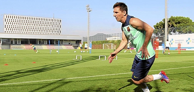 Leo Messi, durante un entrenamiento en la Ciudad Deportiva / MIGUEL RUIZ, FC BARCELONA