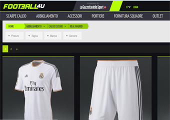 La Gazzetta dello Sport lanza una tienda online de ftbol