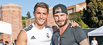 Beckham y Cristiano, dos estrellas en Los ngeles