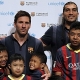 Messi y Pinto participan en un acto con nios discapacitados