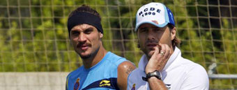 Osvaldo y Pochettino, juntos en el Espanyol
