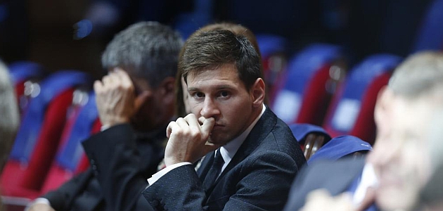 Messi, en la gala UEFA de este jueves / AFP