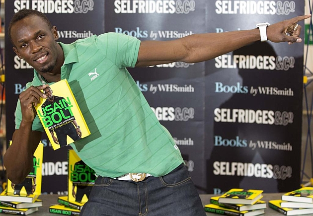 Bolt durante la presentacin de su autobiografa en Londres. Reuters