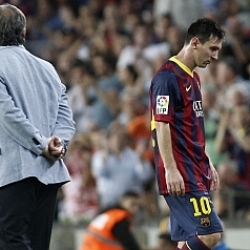 A Messi no le gust el cambio