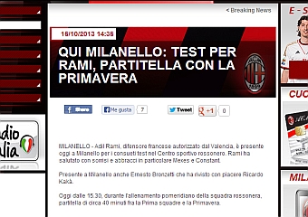 Rami ya es jugador del Milan