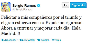 Sergio Ramos: Expulsin rigurosa