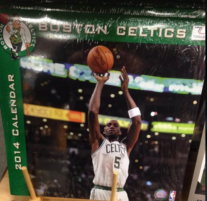 Los Celtics aoran tiempos pretritos y ponen a Garnett en la portada de su calendario de 2014