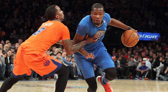 Durant, Ibaka y Westbrook se pegan un atracn navideo a costa de unos Knicks sin rumbo