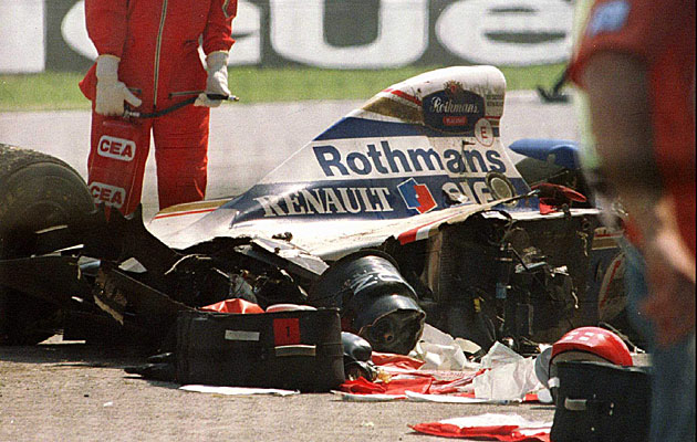 As qued el Williams de Senna tras el fatal accidente / Foto: Reuters