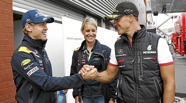 Vettel espera que Schumacher se recupere lo antes posible