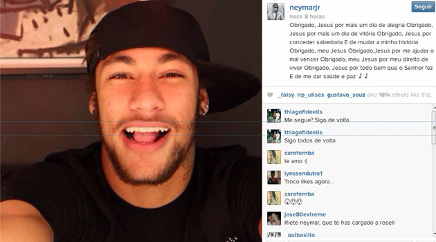 En plena crisis, Neymar da
gracias por otro da de alegra