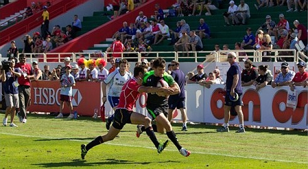 Imagen del partido de Espaa ante Pas de Gales en Dubai