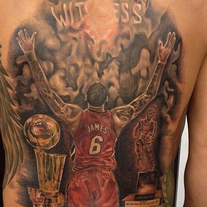 El aficionado ms loco de Miami ocupa toda su espalda con un tatuaje gigante de LeBron