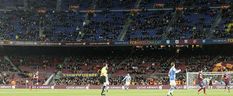El Camp Nou, desierto: sólo 38.505 espectadores