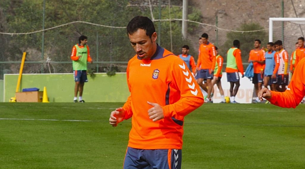 Tato, en un entrenamiento con Las Palmas, su ltimo equipo / Gerardo Ojeda (Marca)