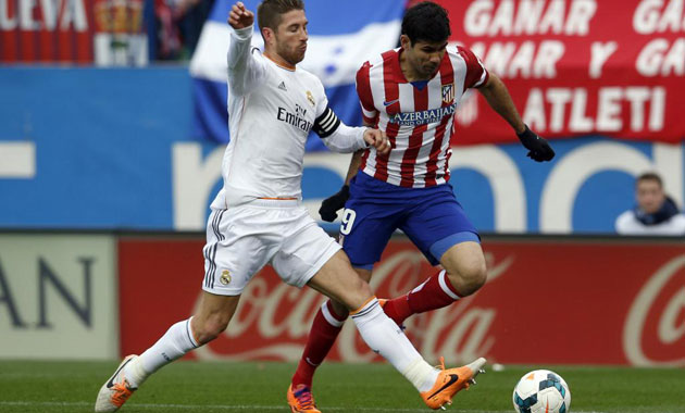 Foul in box by Ramos on Diego Costa