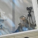 Aguirre vio el partido desde una cabina de prensa