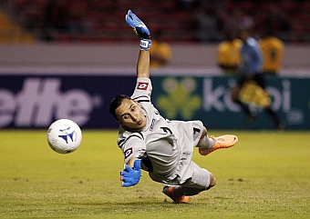 Keylor Navas en un partido con Costa Rica.