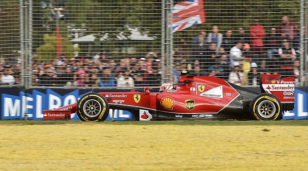 Rikknen (35), sobre el Ferrari en Australia. / Foto: AFP