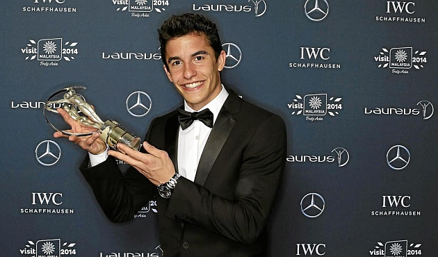 Márquez en la entrega de los Premios Laureus 2013 / Foto: Ian Walton-Marca