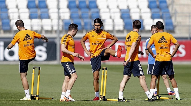 El Madrid se entrena con Ramos y Khedira, pero sin Cristiano