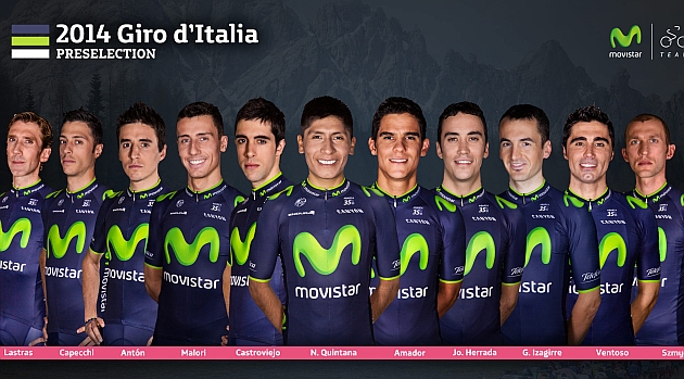 Preseleccin del Movistar Team para el Giro de Italia