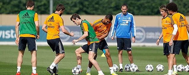 Bale en el entrenamiento del Real Madrid de este sbado. FOTO: REALMADRID
