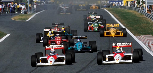 Prost (izq.) y Senna, durante el GP de Portugal de 1988 / Foto: RV Racing Press