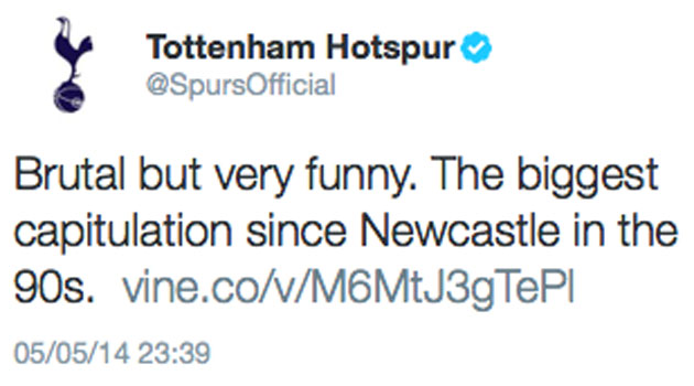 El Tottenham se burl del Liverpool en Twitter