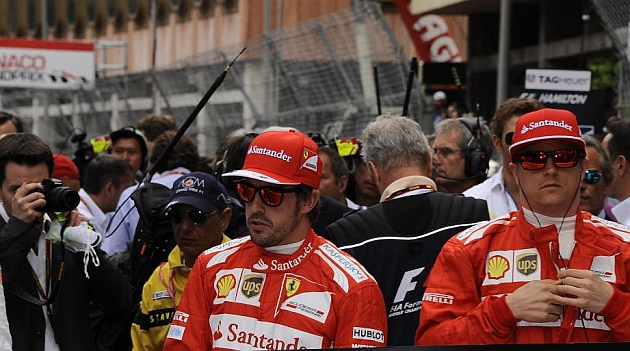 Alonso y Rikknen despus de finalizar el GP de Mnaco / Foto: RV. RACINGPRESS