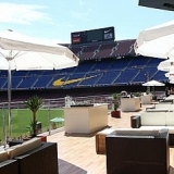 El Camp Nou, convertido en una terraza