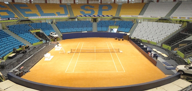 El estadio donde se disputar la eliminatoria de Copa Davis entre Espaa y Brasil.