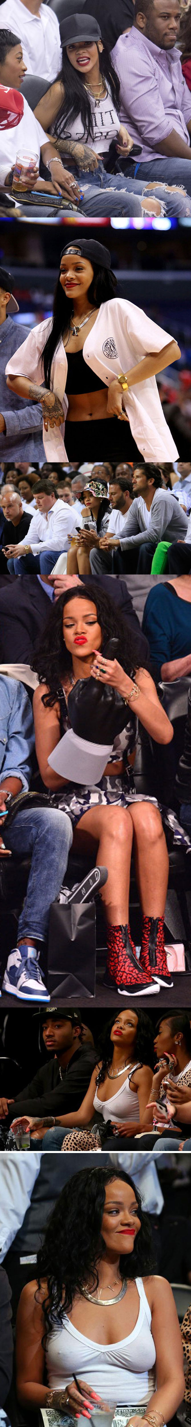 Rihanna radicaliza su estilo NBA sin ropa interior y... acude a una gala enseñándolo todo