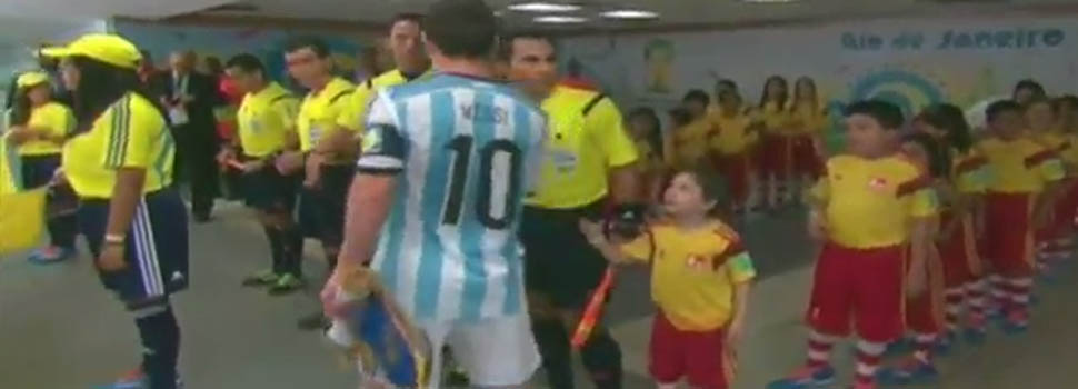El chasco de un nio que no pudo saludar a Messi