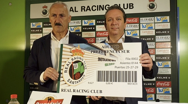 El presidente Juan Antonio 'Tuto' Saudo y el consejero Serafn Trpaga / Web del Racing