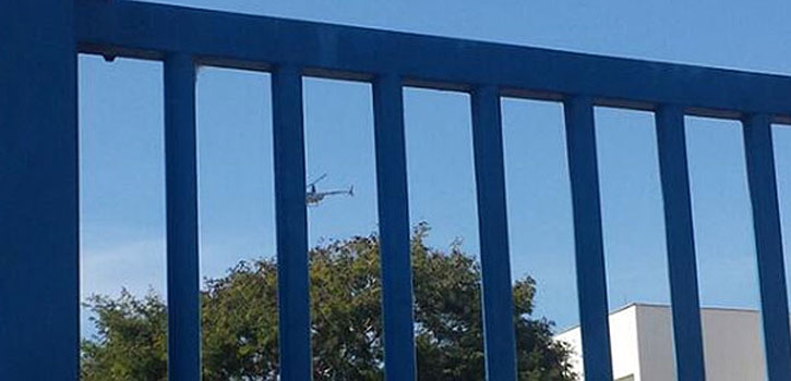 Un helicóptero interrumpe el entrenamiento de Chile